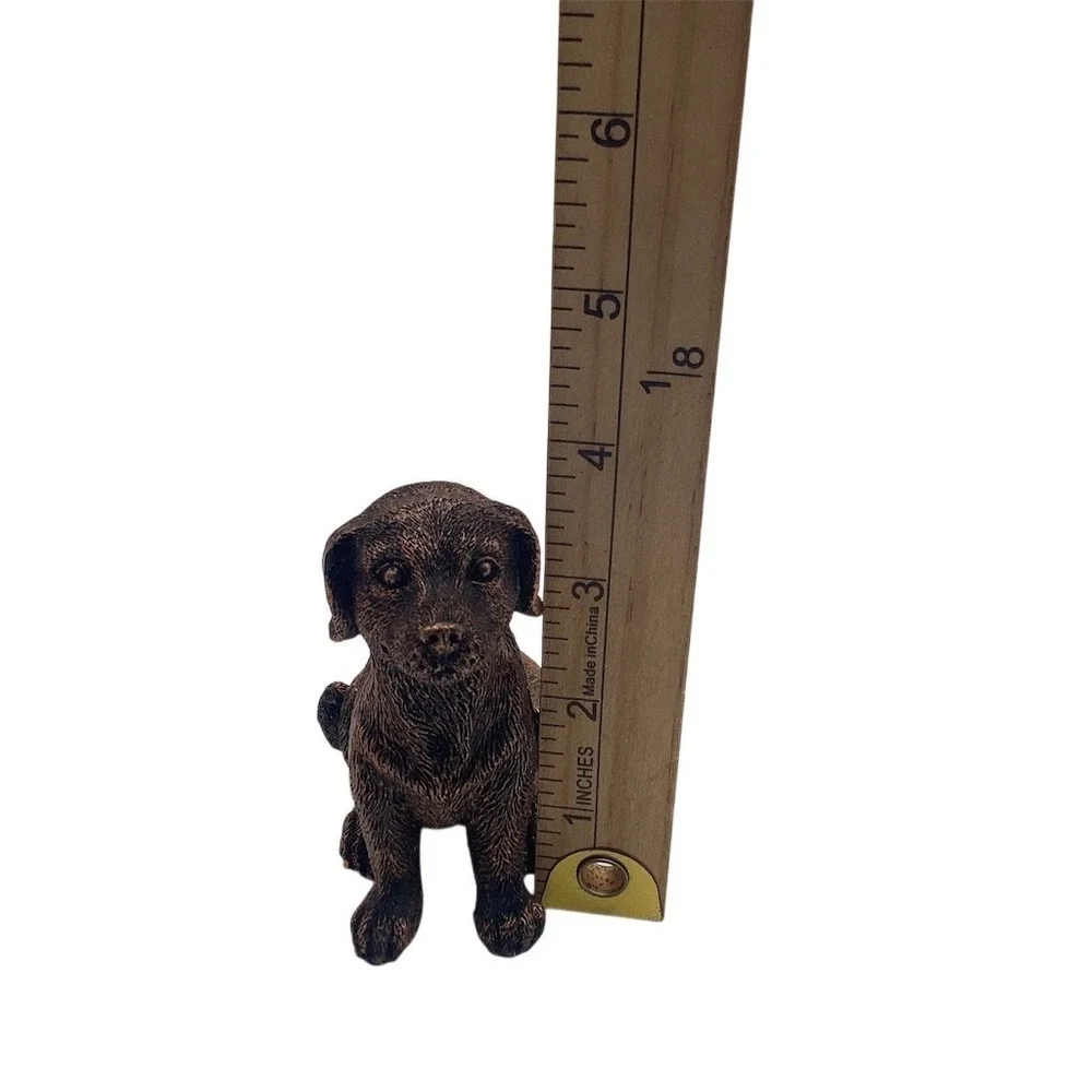 Sitting Labrador‎ Puppy Figurine Doorstop Paperweight Brown